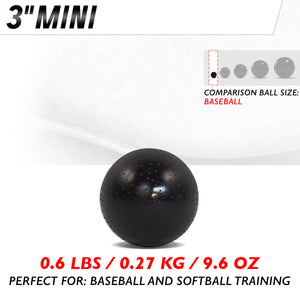 3" INCH BALL | Mini | 0.6 lbs / 9.6 oz / 0.27 kg | Baseball Skills & Trigger Points | Beginner Starter Boards