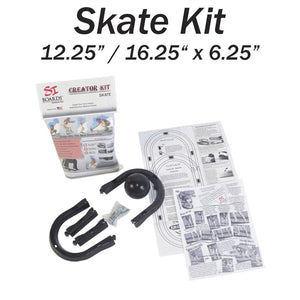SKATE KIT | DIY Creator Kit | 12.25" - 16.25" x 6.25" Rail | 4" Extensions | 3" Mini Ball | Kids, Small Feet & Agility Boards