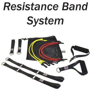 RESISTANCE BAND SYSTEM | (2) Handles, (2) Foot Straps, (2) Long Loop Straps, (6) Resistance Bands & Mesh Bag