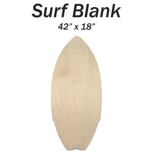 SURF STARTER BOARD BLANK | Large Board | 42" x 18" x 5/8" | DIY Balance Board