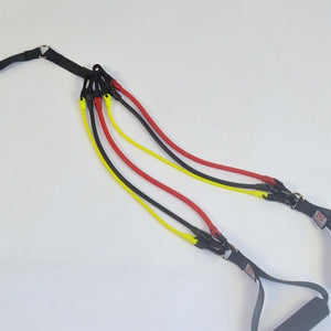 RESISTANCE BAND SYSTEM | (2) Handles, (2) Foot Straps, (2) Long Loop Straps, (6) Resistance Bands & Mesh Bag