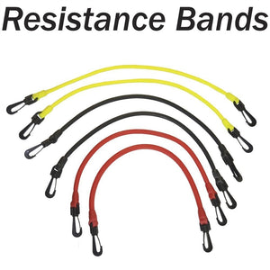 RESISTANCE BAND SYSTEM | (2) Handles, (2) Foot Straps, (2) Long Loop Straps, (6) Resistance Bands & Mesh Bag