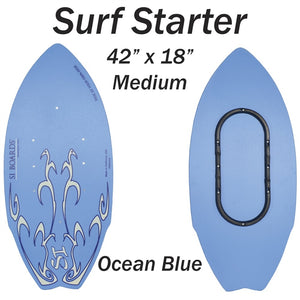 SURF STARTER BASIC | Large Board / Adjustable Rail Hybrid | Economy Starter | 42" x 18" | 5 in 1 Options