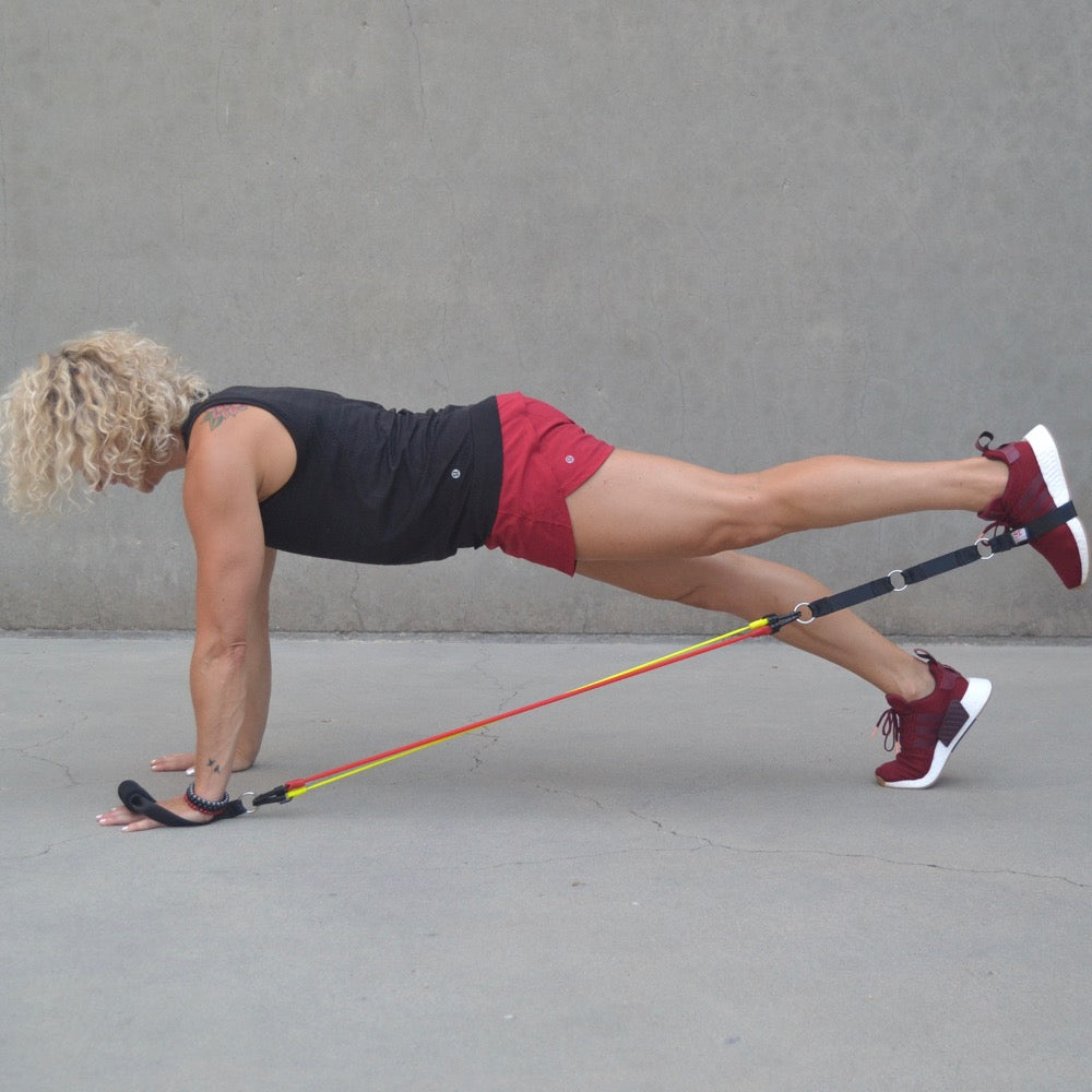 RESISTANCE BAND SYSTEM | (2) Handles, (2) Foot Straps, (2) Long Loop Straps, (6) Resistance Bands & Mesh Bag