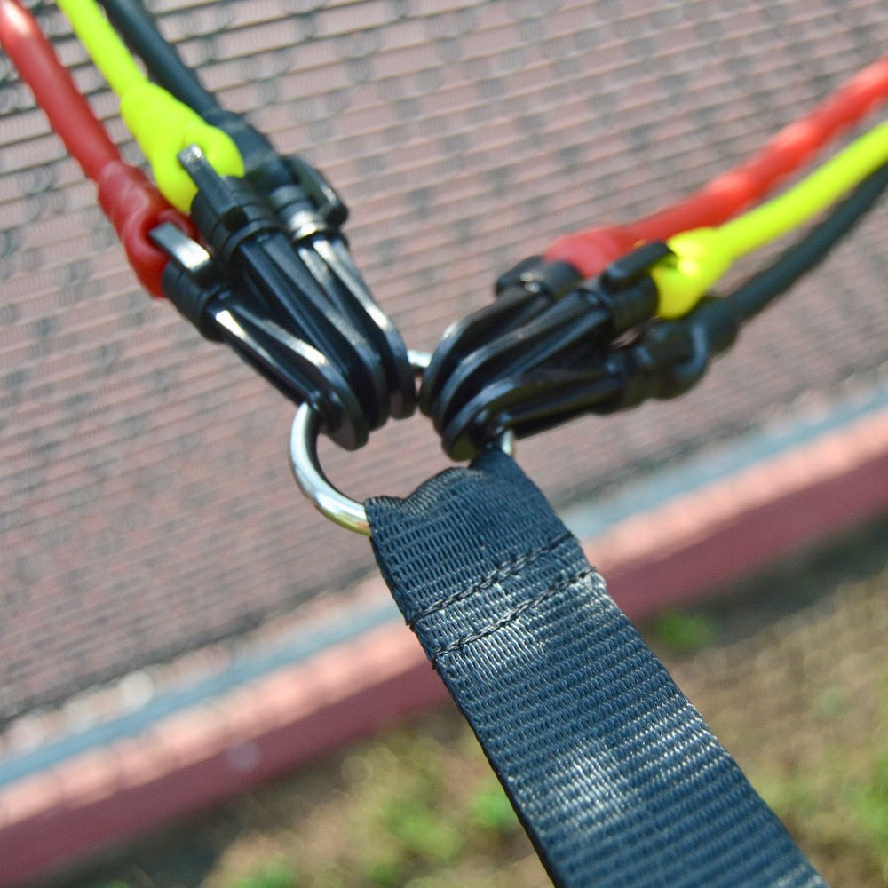 RESISTANCE BAND SYSTEM | (2) Handles, (2) Foot Straps, (2) Long Loop Straps, (6) Resistance Bands & Mesh Bag