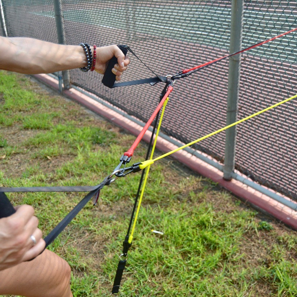 RESISTANCE BAND SYSTEM | (2) Handles, (2) Foot Straps, (2) Long Loop Straps, (6) Resistance Bands & Mesh Bag