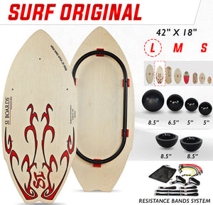 ENDLESS SURF | Large Board / Medium Rail Hybrid | Surf Original | 42" x 18" | 16 in 1 Options